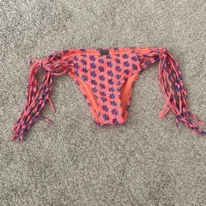 Aerie printed tassel bikini bottoms size xs
